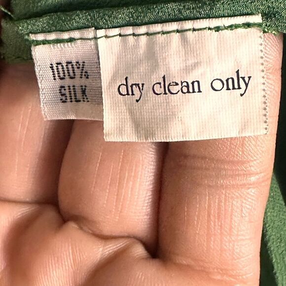 Marjan Pejoski Green Silk Slip Dress Size 12 📦 - Picture 8 of 13